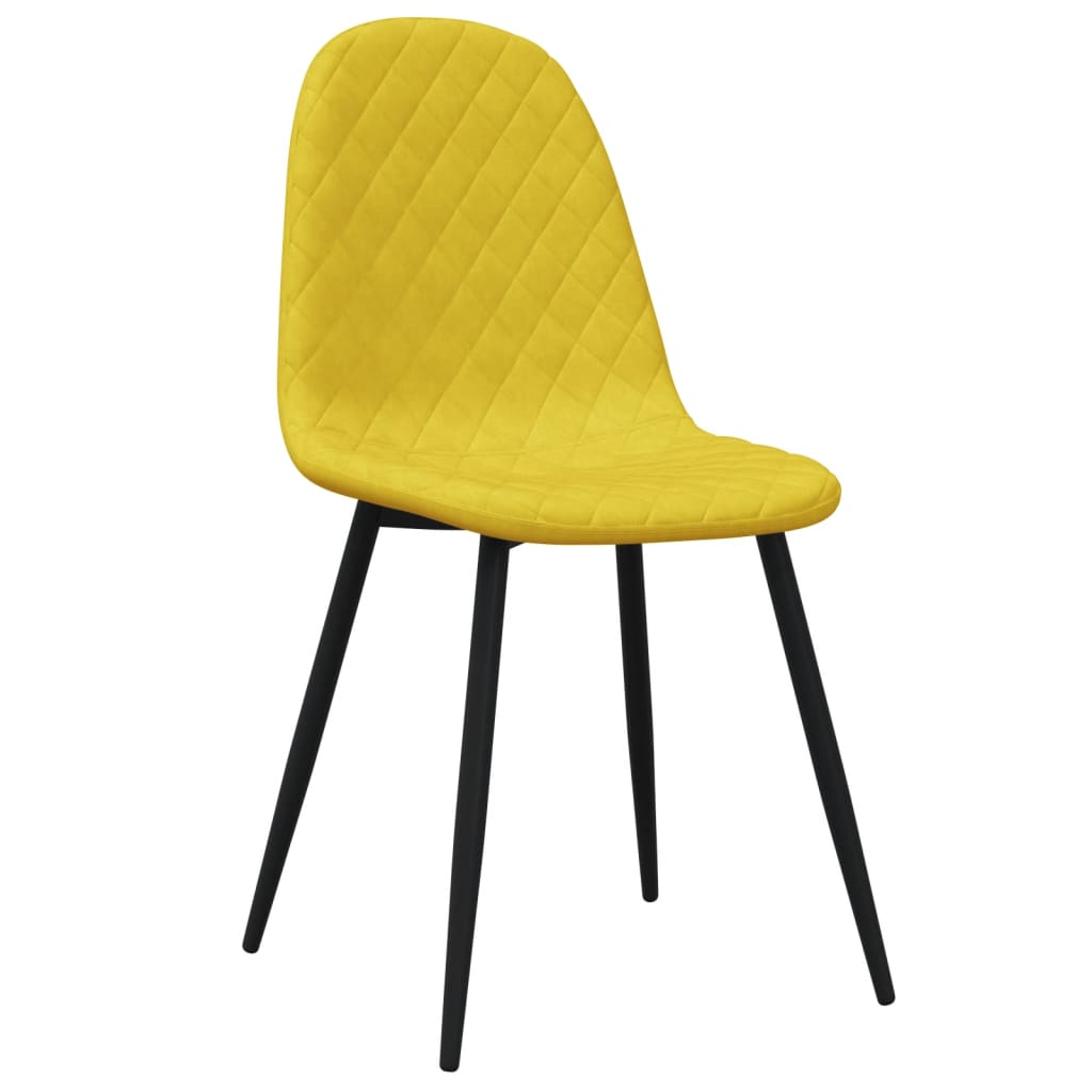 vidaXL Sillas de comedor 4 uds terciopelo amarillo mostaza