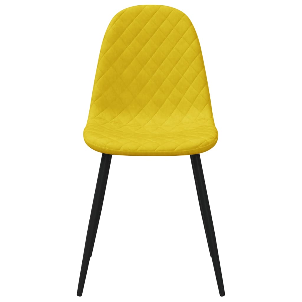 vidaXL Sillas de comedor 4 uds terciopelo amarillo mostaza