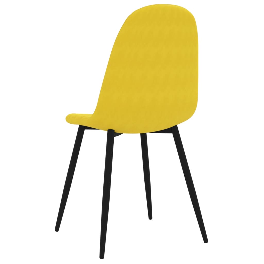 vidaXL Sillas de comedor 4 uds terciopelo amarillo mostaza