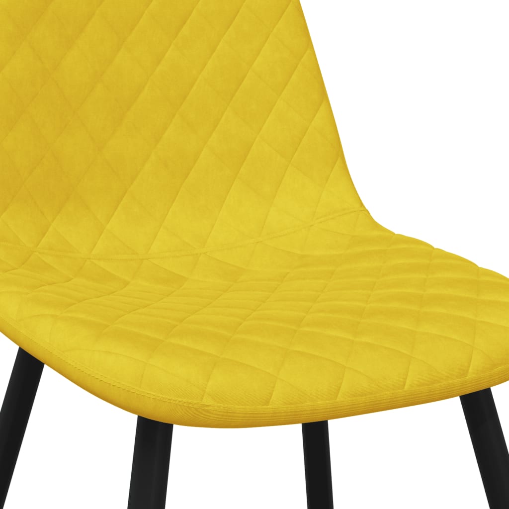 vidaXL Sillas de comedor 4 uds terciopelo amarillo mostaza