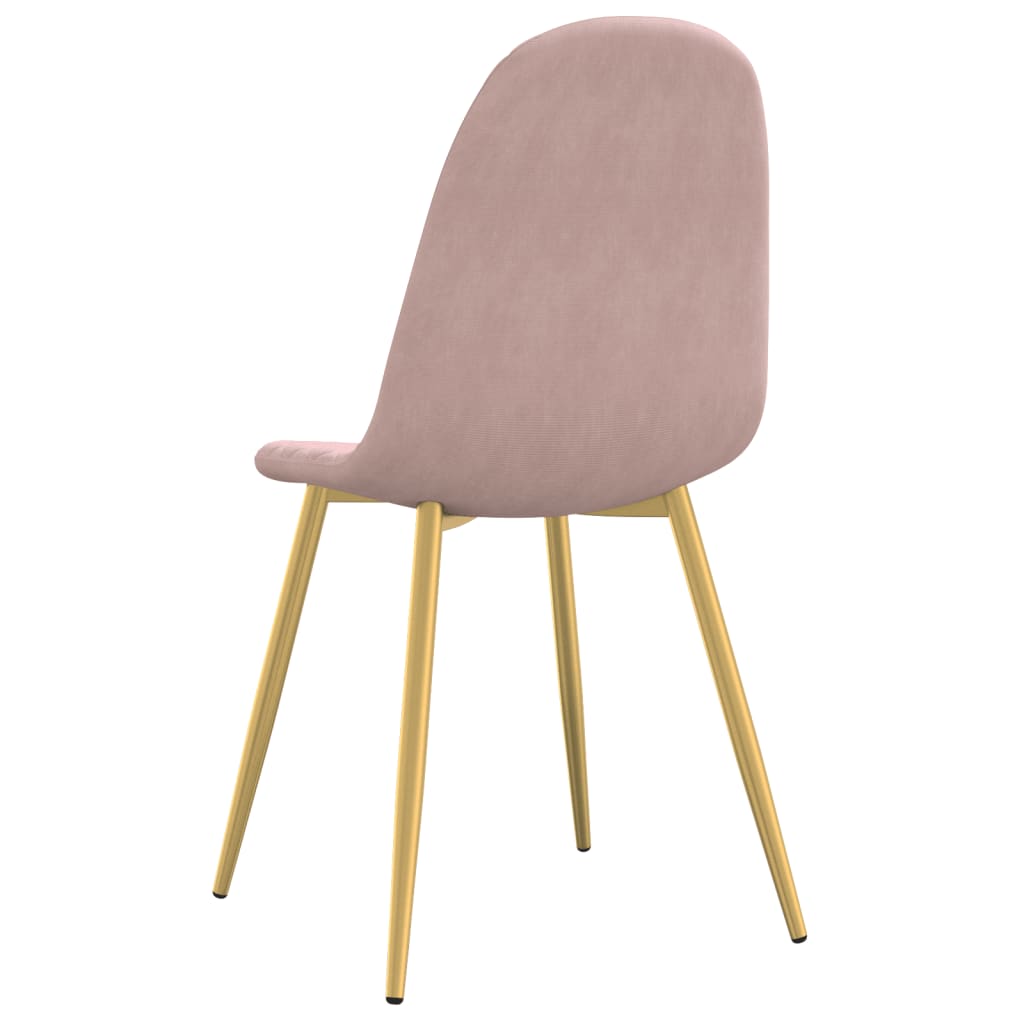 vidaXL Sillas de comedor 2 unidades terciopelo rosa