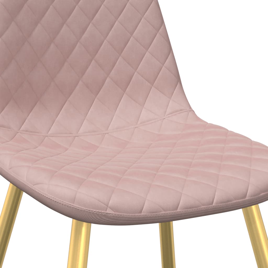 vidaXL Sillas de comedor 2 unidades terciopelo rosa