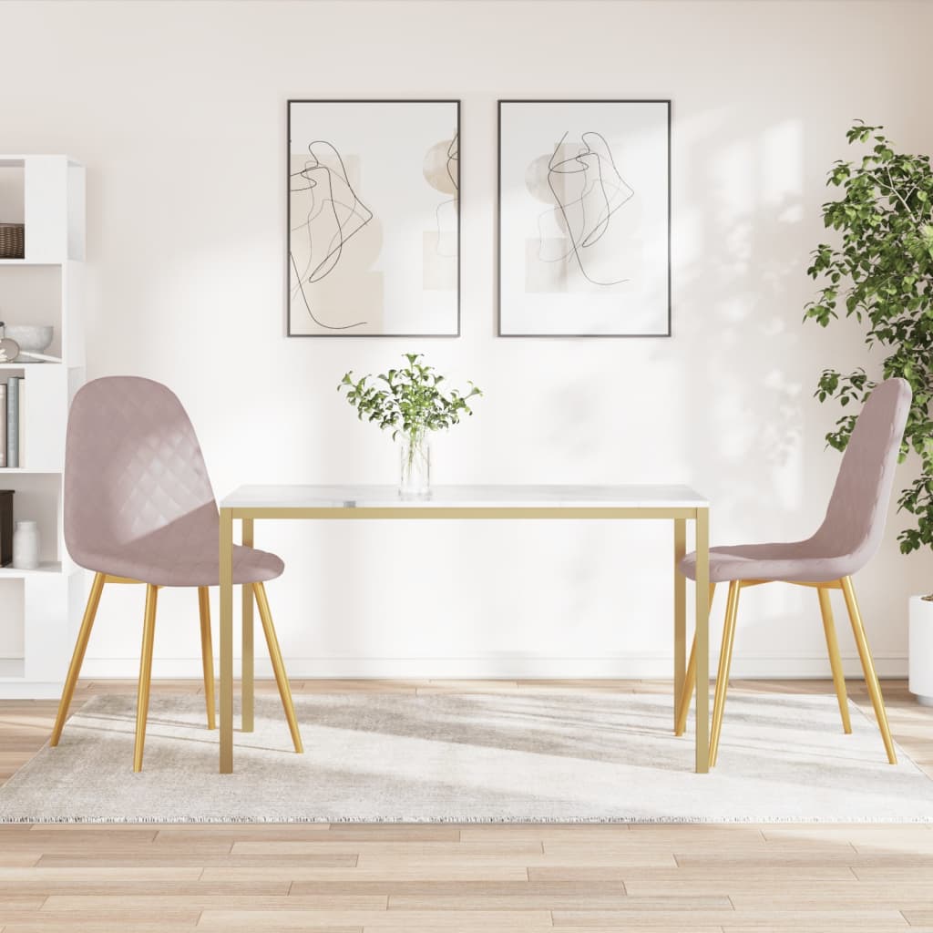 vidaXL Sillas de comedor 2 unidades terciopelo rosa