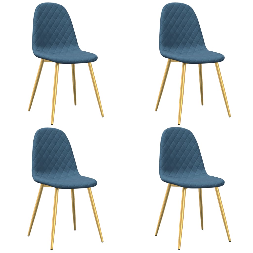 vidaXL Sillas de comedor 4 unidades terciopelo azul