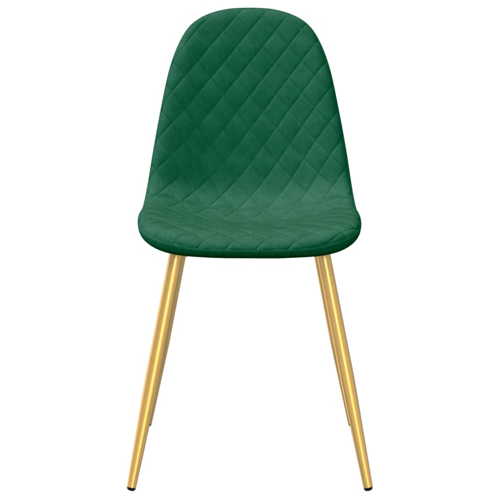 vidaXL Sillas de comedor 4 unidades terciopelo verde oscuro