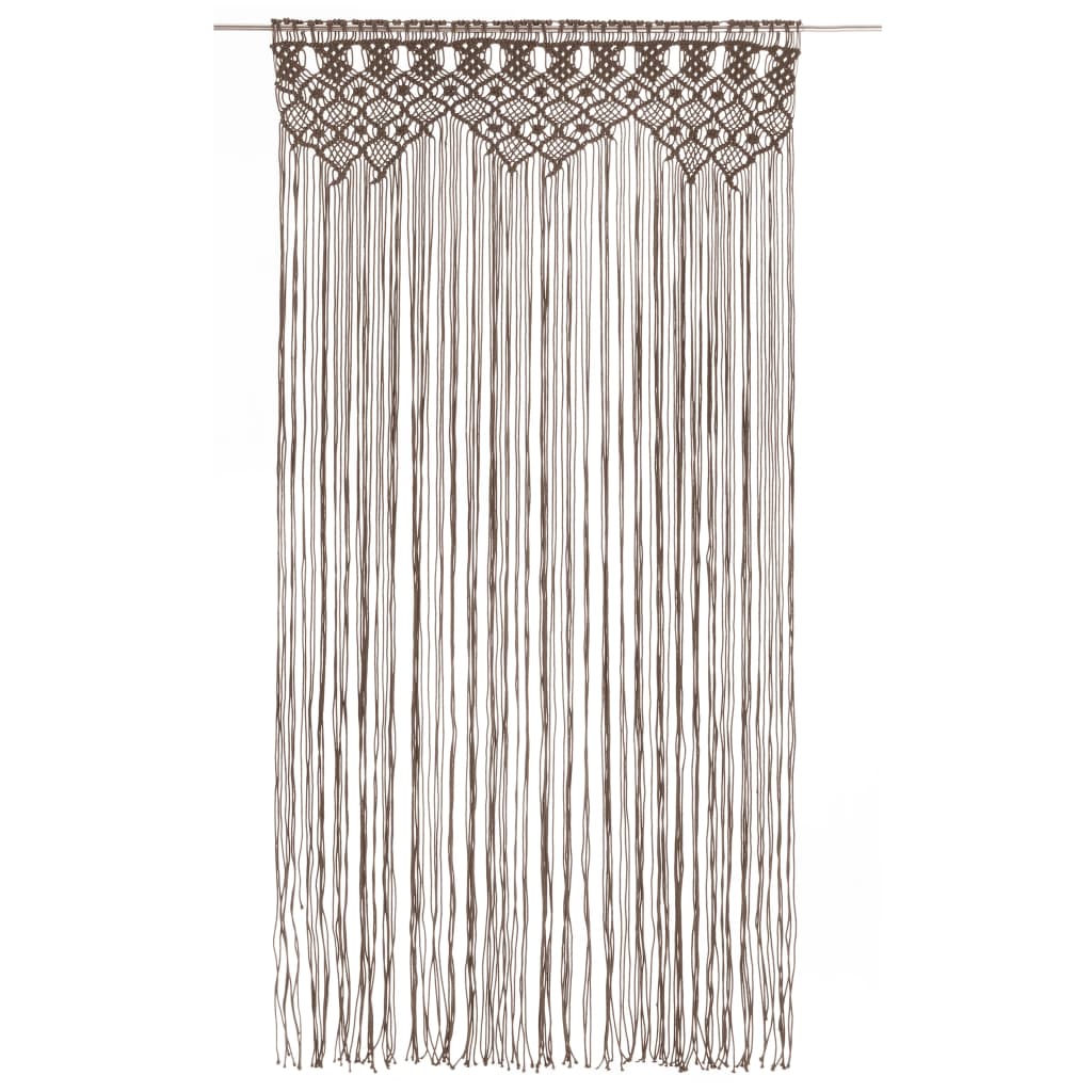 vidaXL Cortina de macramé algodón gris taupé 140x240 cm