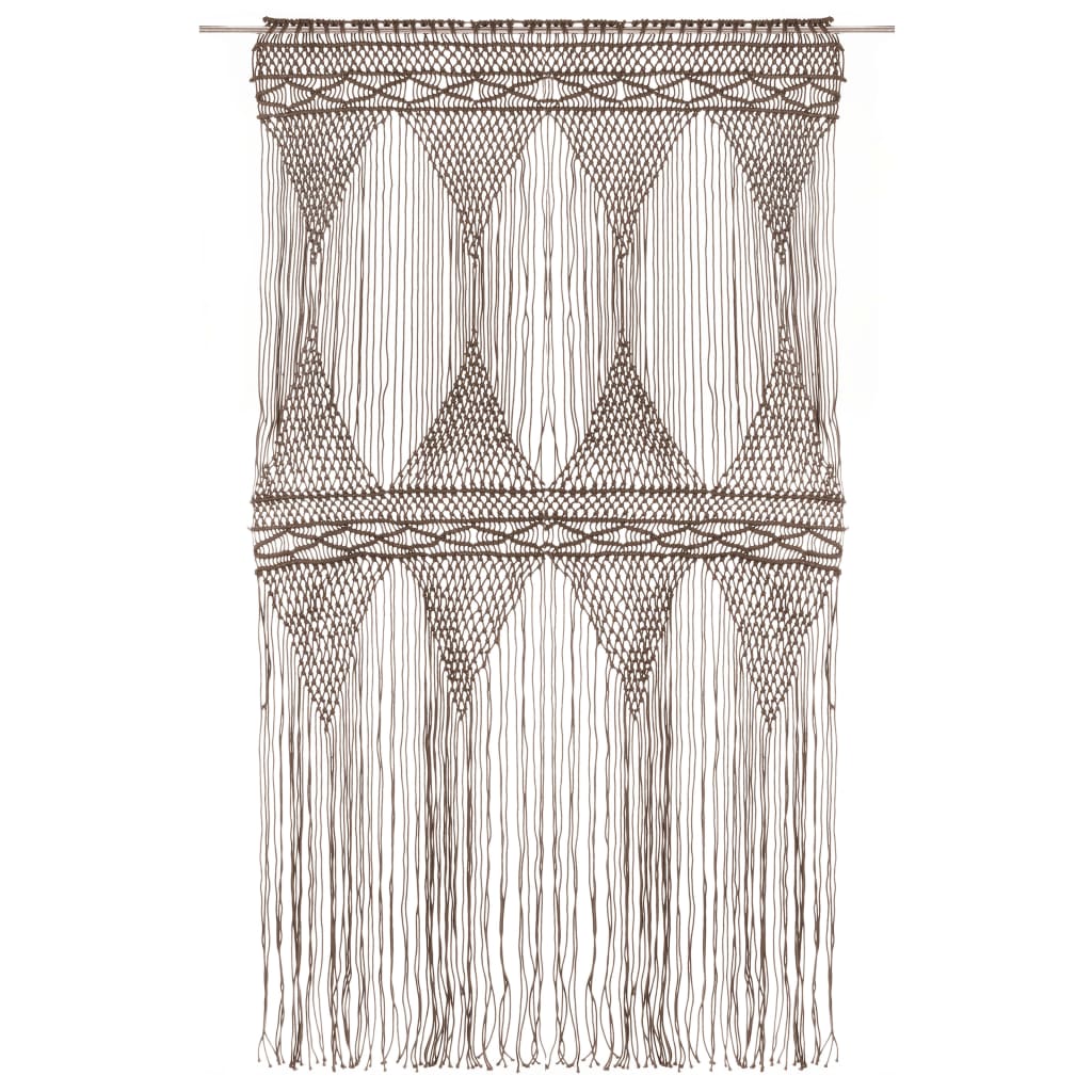 vidaXL Cortina de macramé algodón gris taupé 140x240 cm