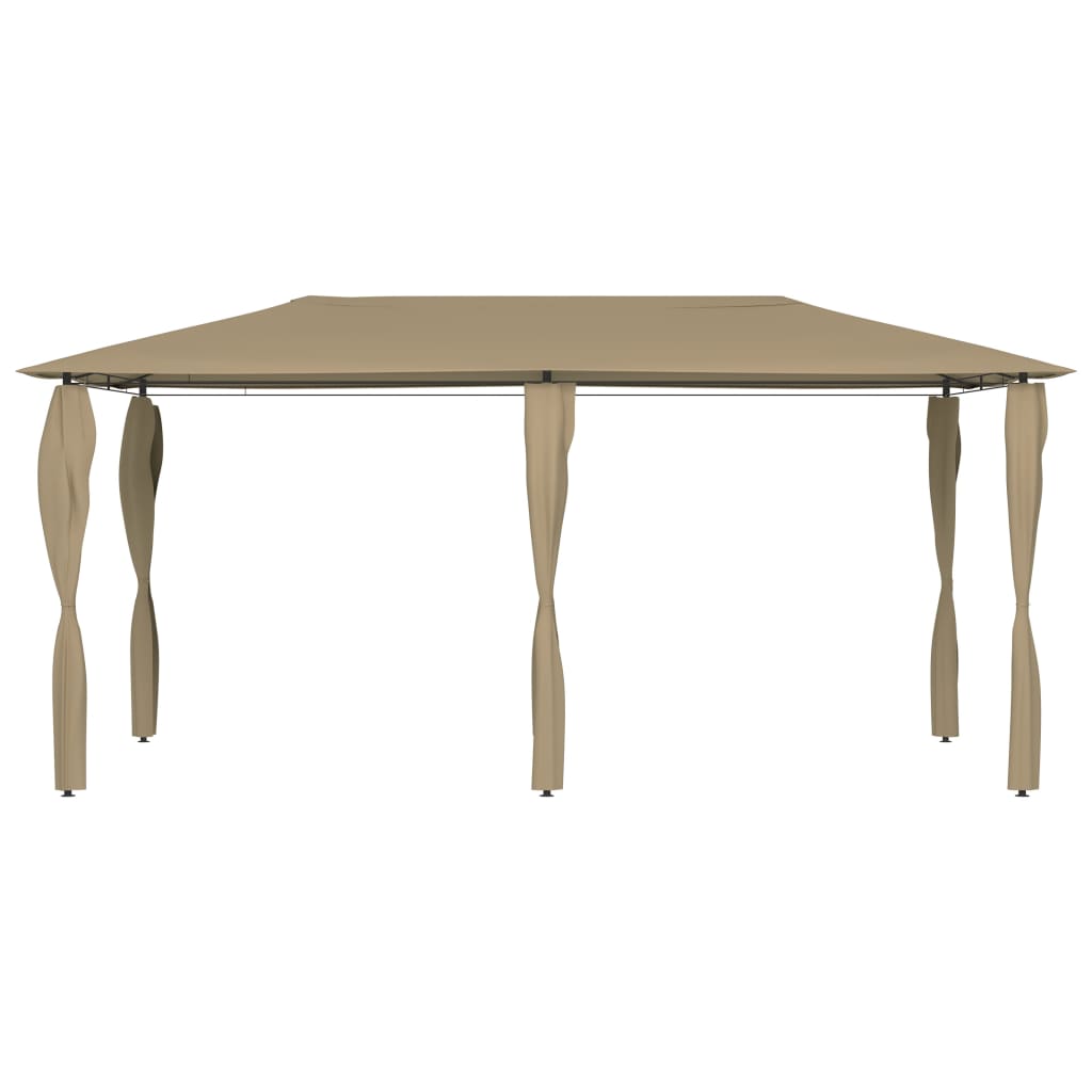 vidaXL Cenador con cubiertas de postes taupe 2,98x5,3x2,59 m 160 g/m²