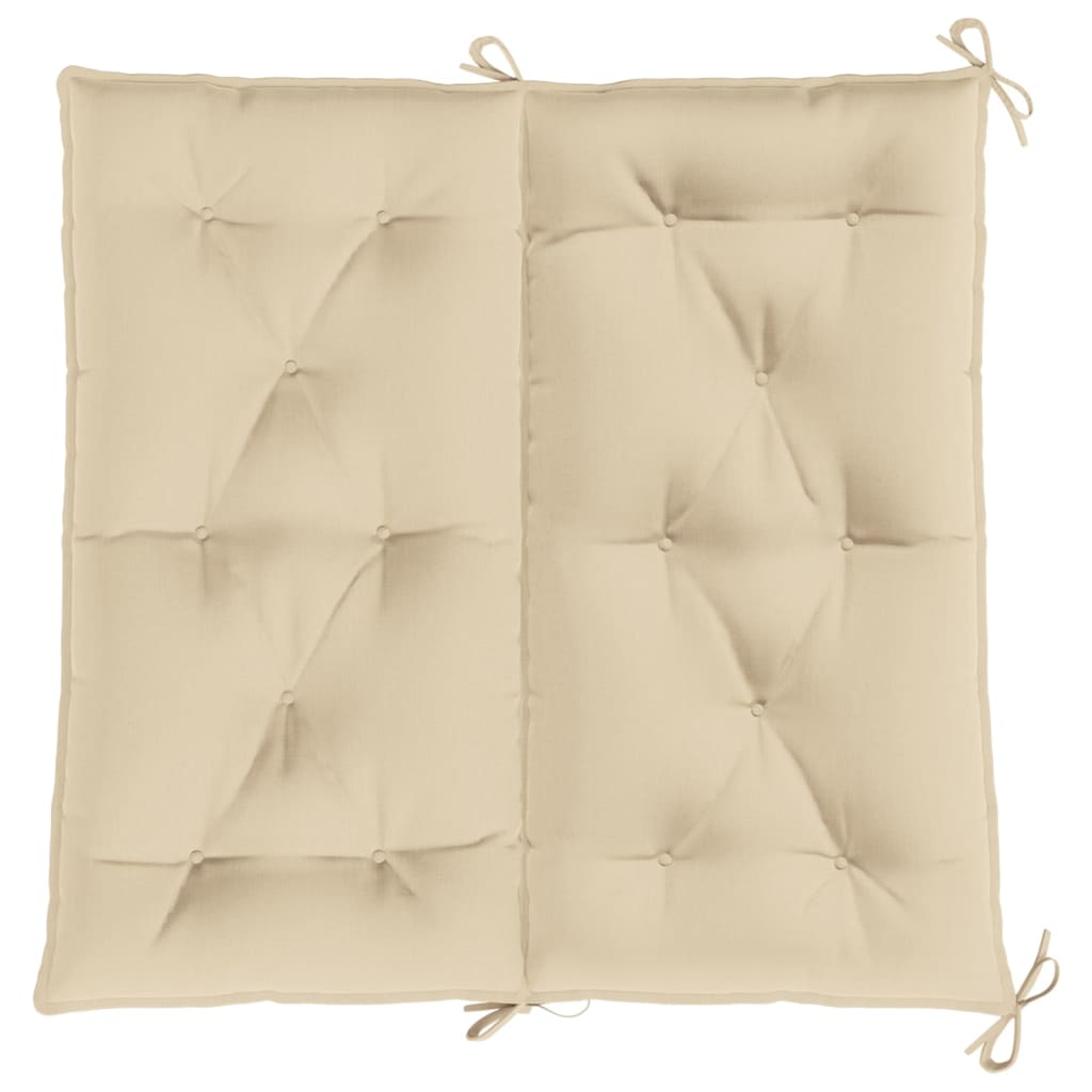 vidaXL Cojín de banco de jardín tela Oxford beige 100x(50+50)x7 cm