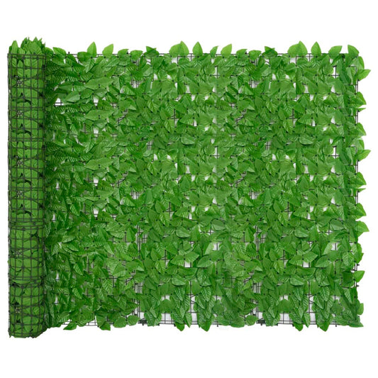 vidaXL Toldo para balcón con hojas verde 300x150 cm