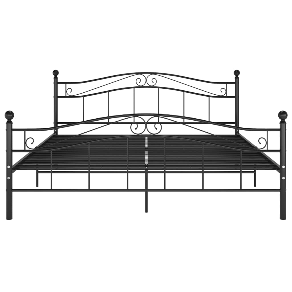 vidaXL Estructura de cama sin colchón metal negro 160x200 cm