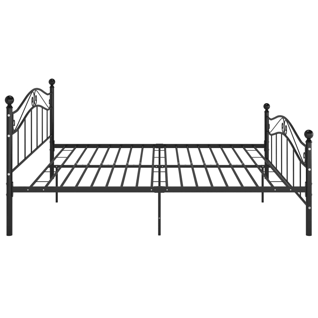 vidaXL Estructura de cama sin colchón metal negro 160x200 cm