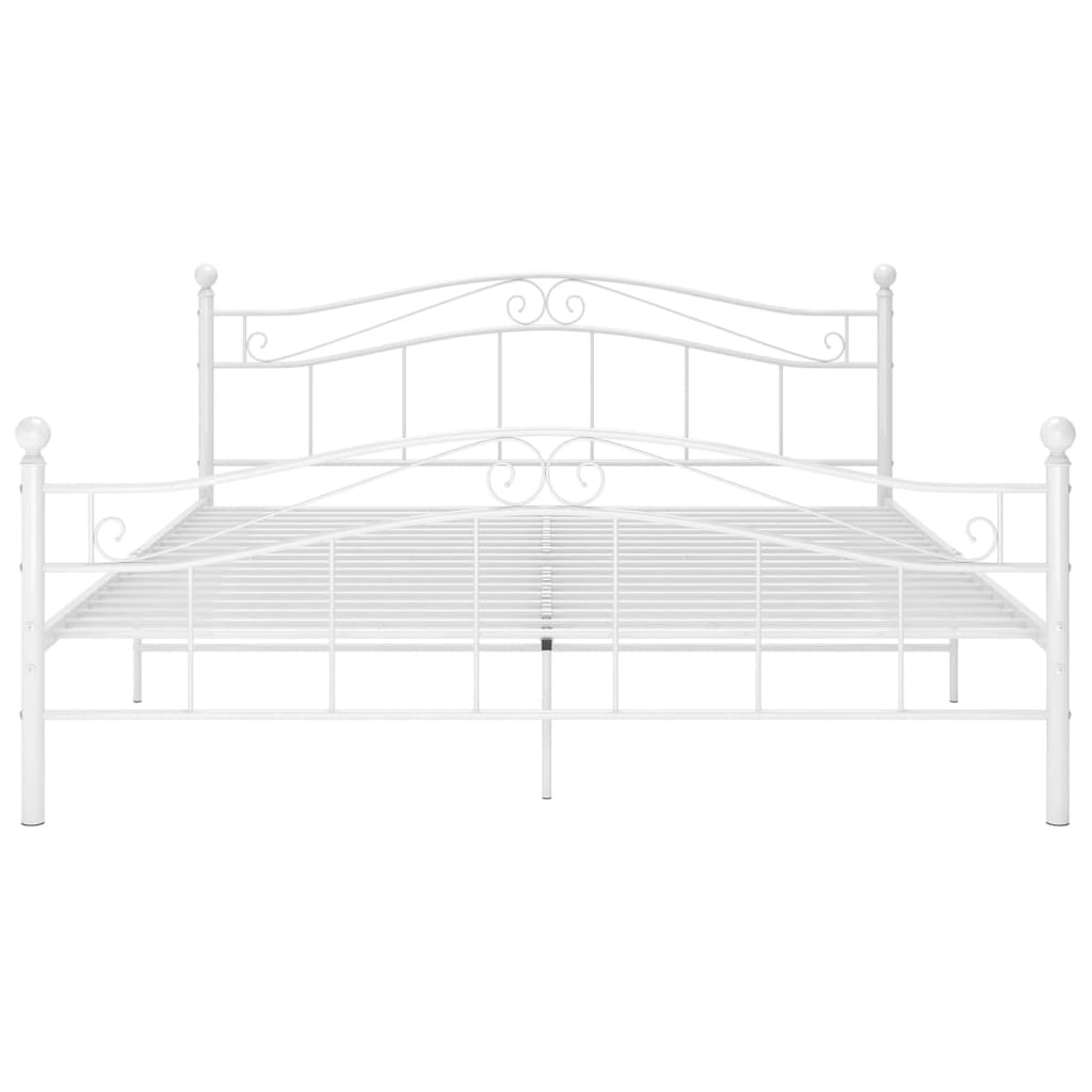 vidaXL Estructura de cama sin colchón metal blanco 160x200 cm