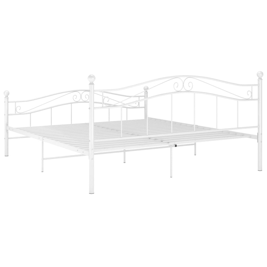 vidaXL Estructura de cama sin colchón metal blanco 160x200 cm