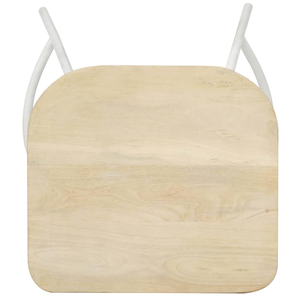 vidaXL Taburetes de cocina 2 unidades madera maciza de mango