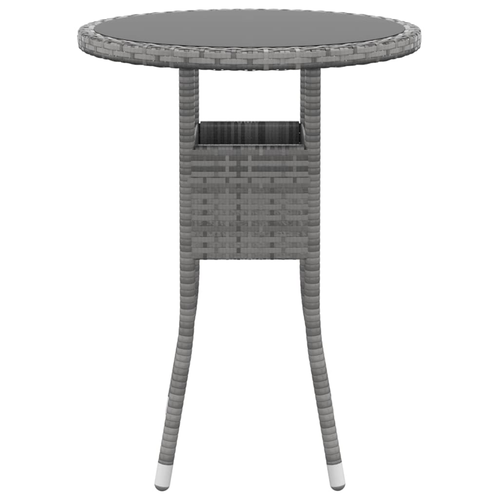 vidaXL Juego de comedor de jardín 3 piezas ratán sintético gris