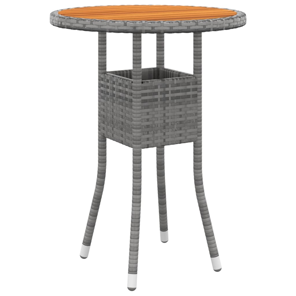 vidaXL Juego de comedor de jardín 3 piezas ratán sintético gris