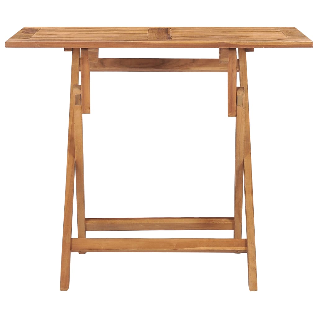 vidaXL Mesa de comedor plegable para jardín madera de teca 90x60x75 cm