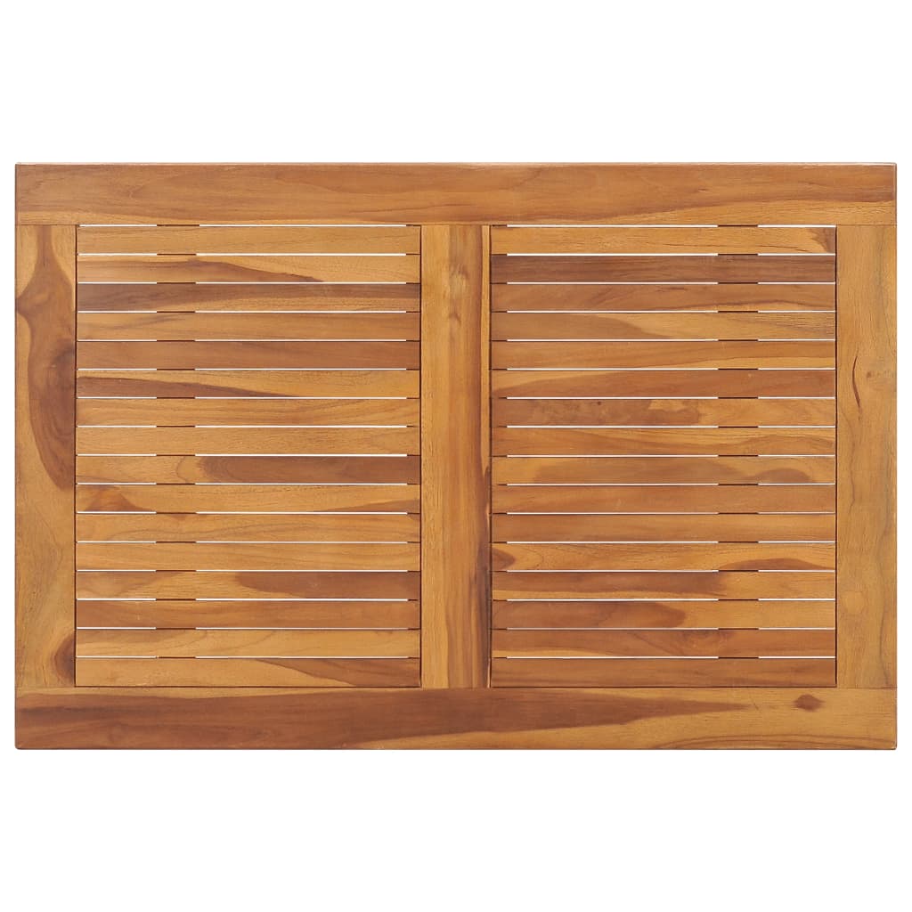 vidaXL Mesa de comedor plegable para jardín madera de teca 90x60x75 cm