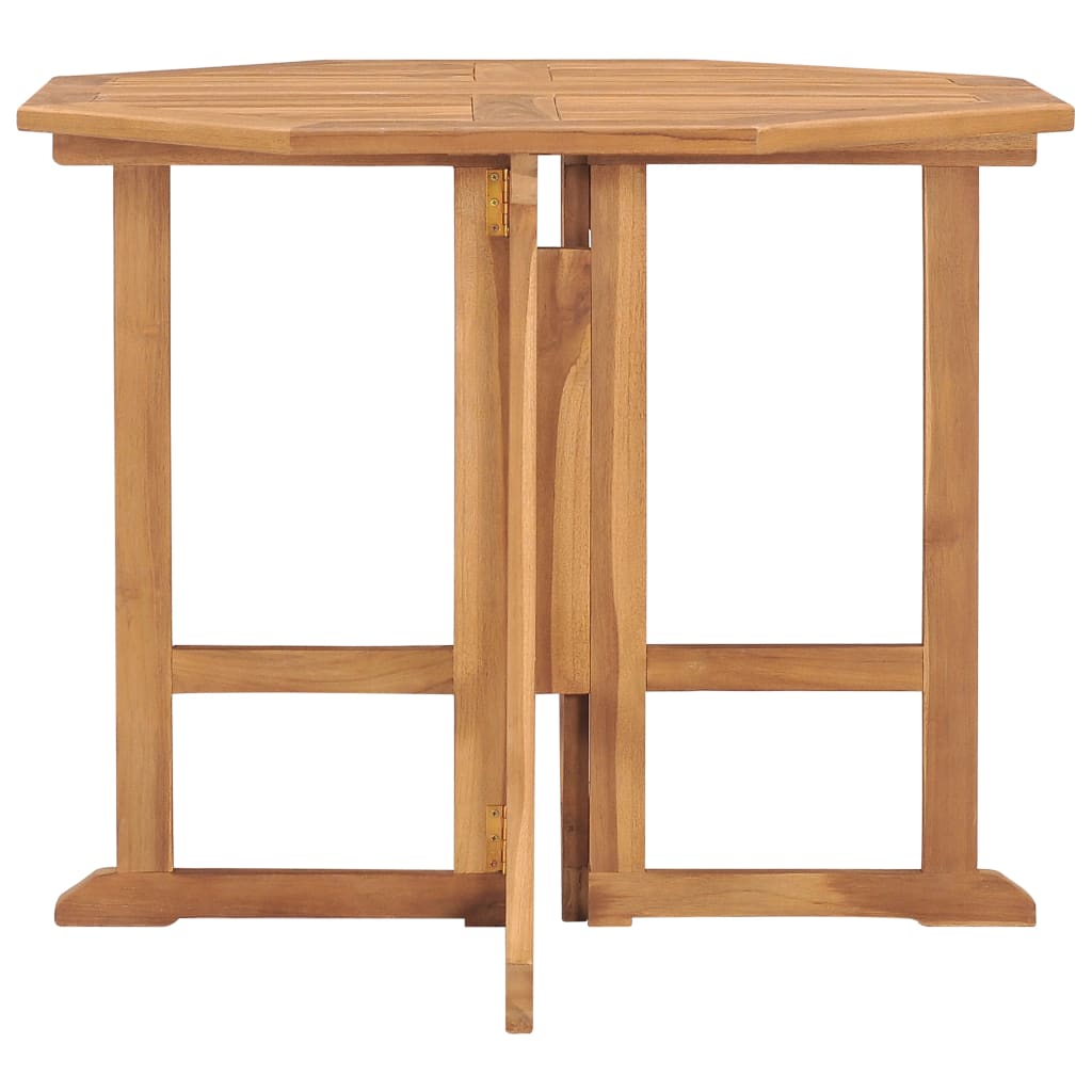 vidaXL Mesa de comedor plegable para jardín madera de teca 90x90x75 cm