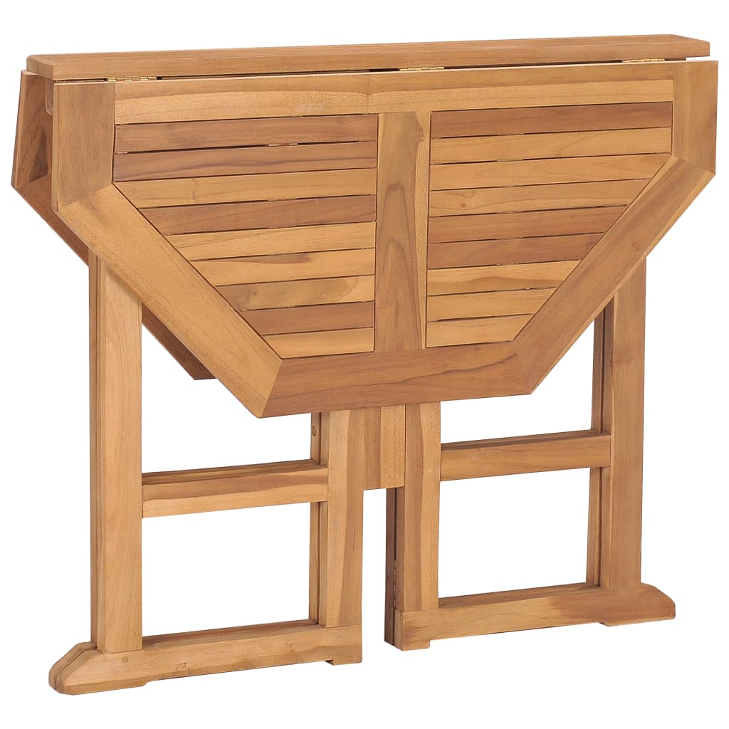 vidaXL Mesa de comedor plegable para jardín madera de teca 90x90x75 cm