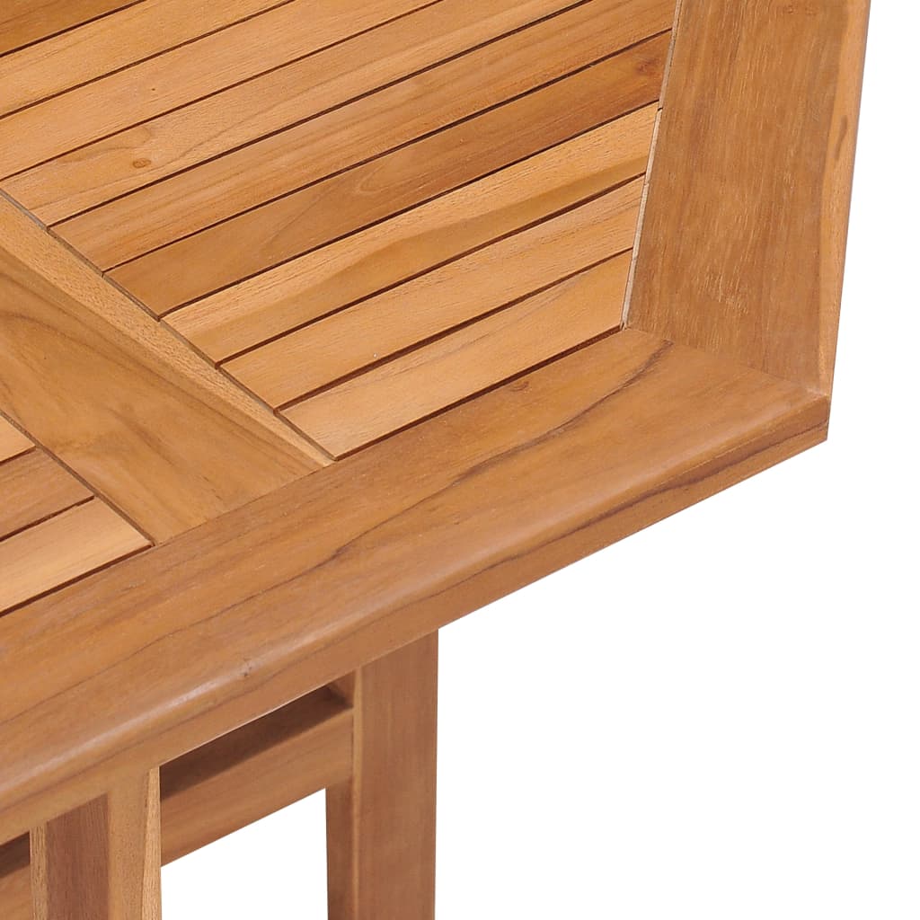 vidaXL Mesa de comedor plegable para jardín madera de teca 90x90x75 cm