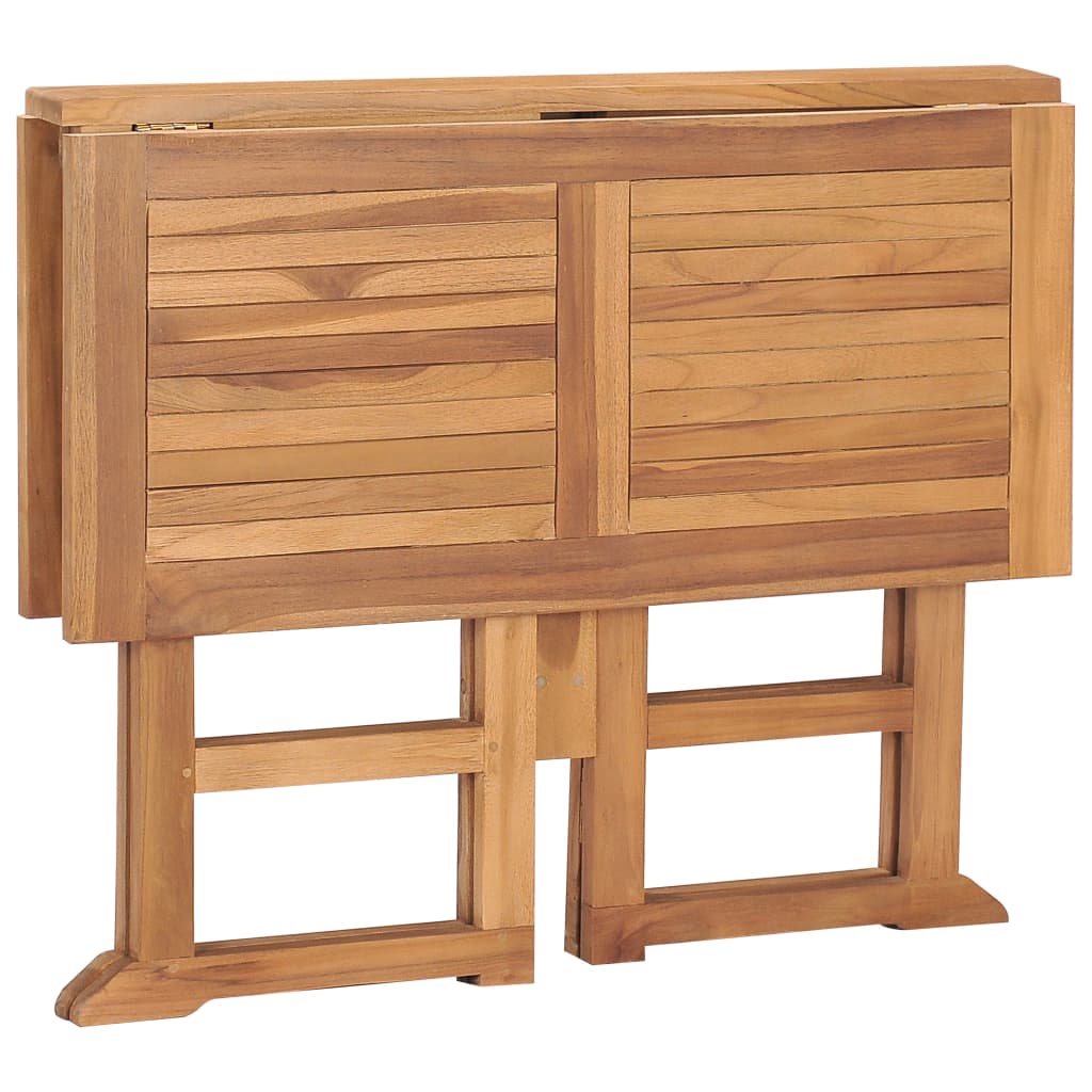 vidaXL Mesa de comedor plegable para jardín madera de teca 90x90x75 cm