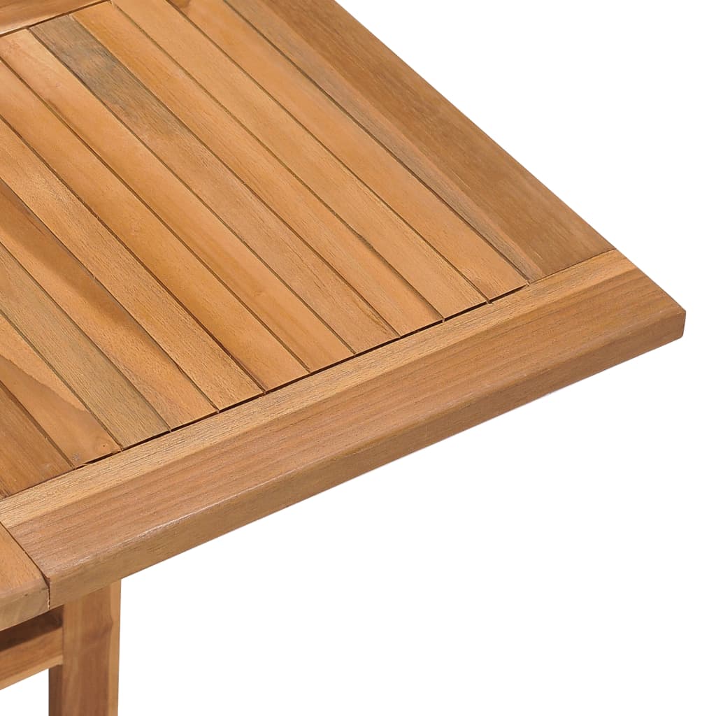 vidaXL Mesa de comedor plegable para jardín madera de teca 90x90x75 cm