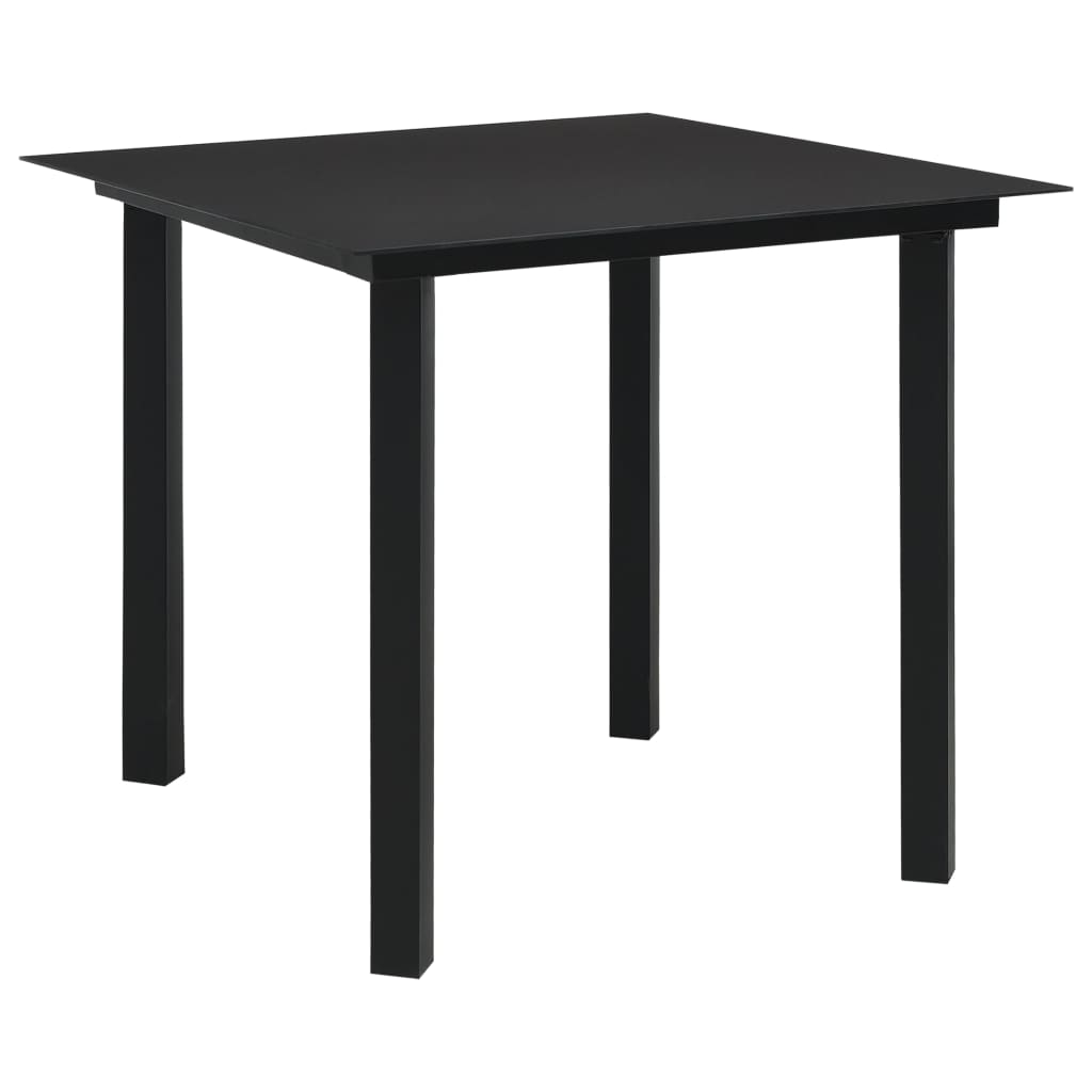 vidaXL Juego de comedor de jardín 3 piezas ratán PVC negro