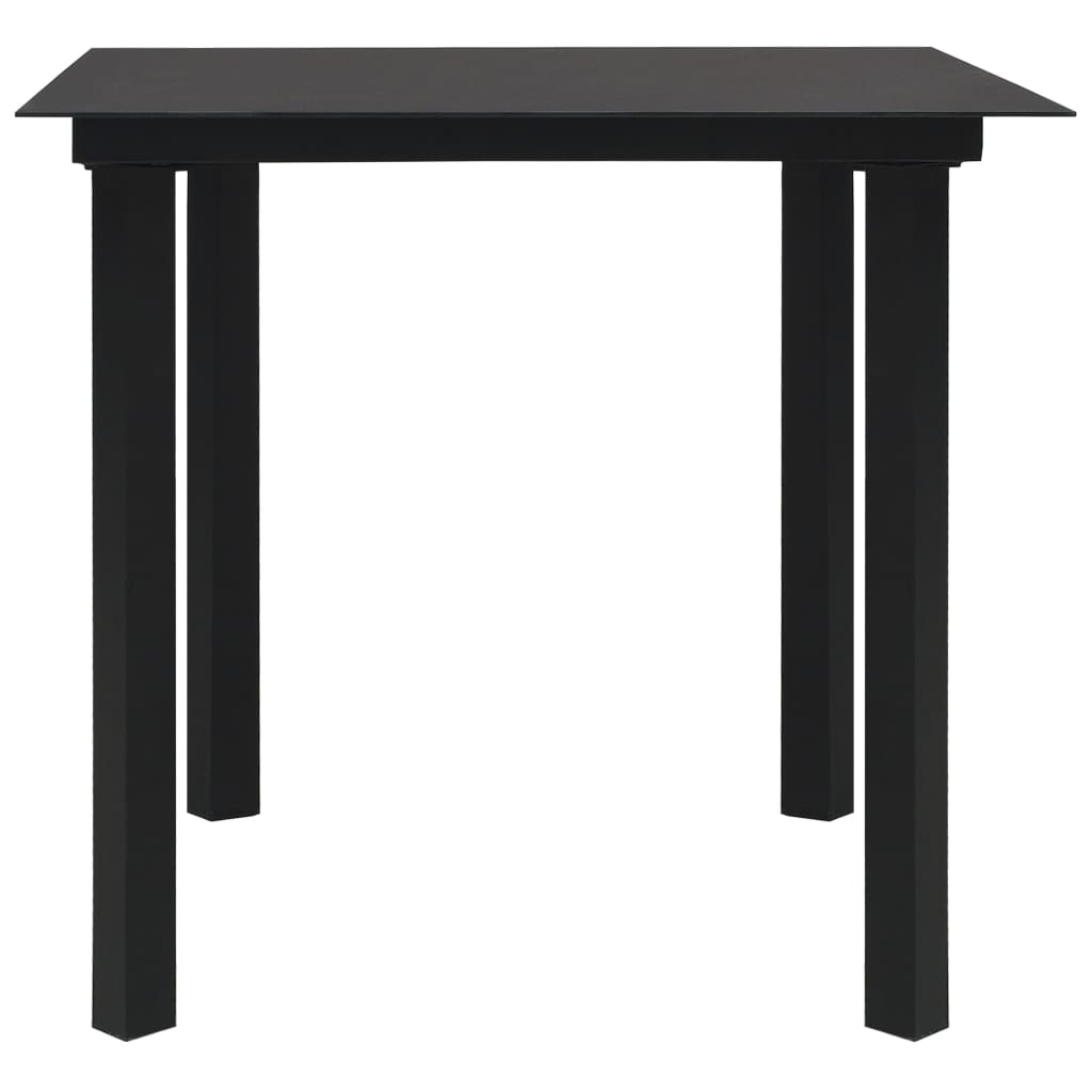 vidaXL Juego de comedor de jardín 3 piezas ratán PVC negro