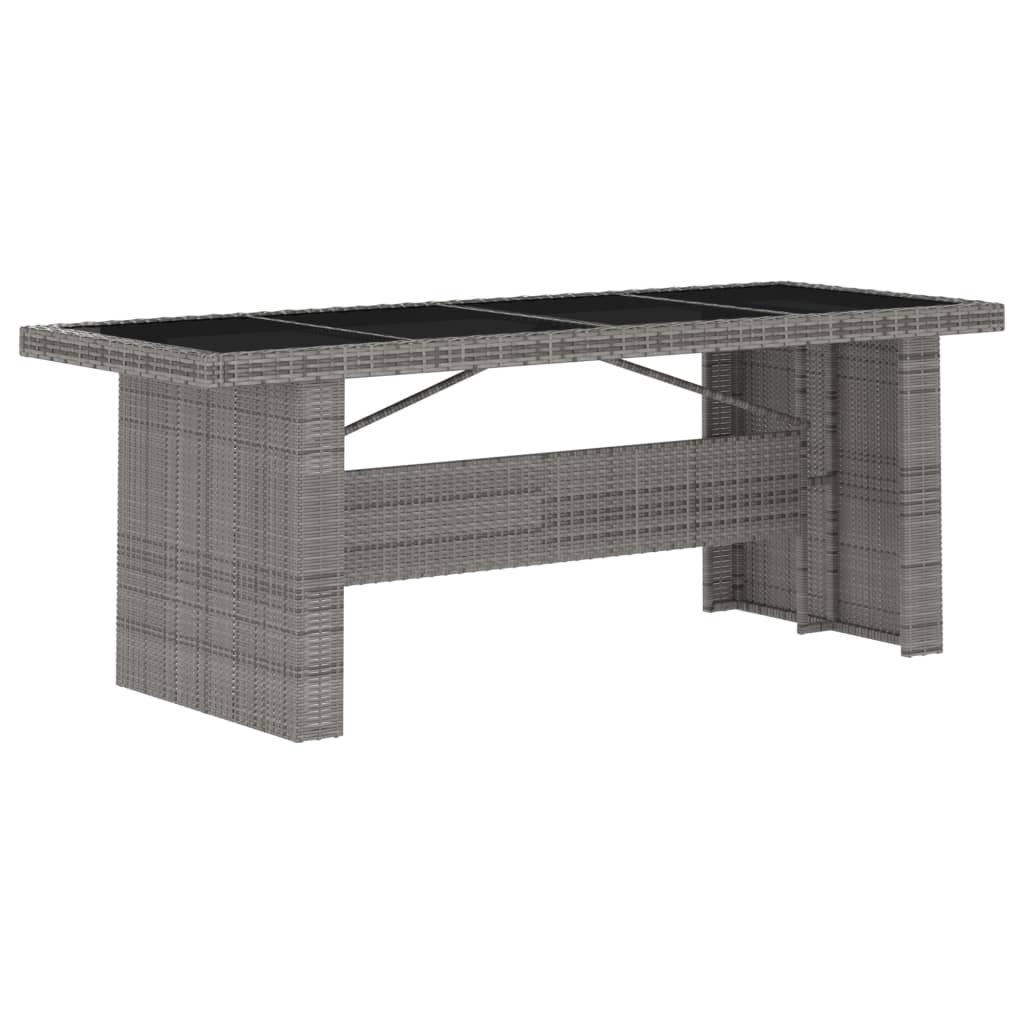 vidaXL Set de comedor de jardín 9 pzas y cojines ratán sintético gris