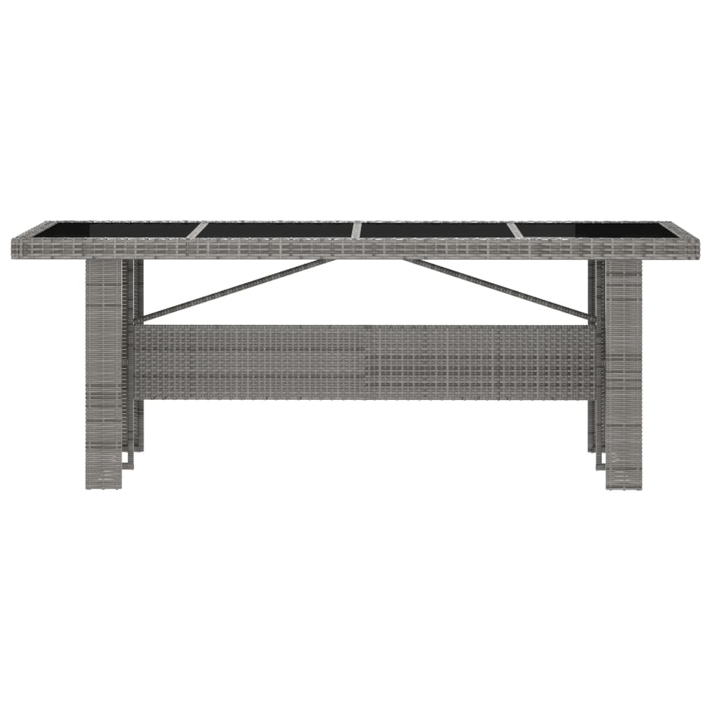 vidaXL Set de comedor de jardín 9 pzas y cojines ratán sintético gris