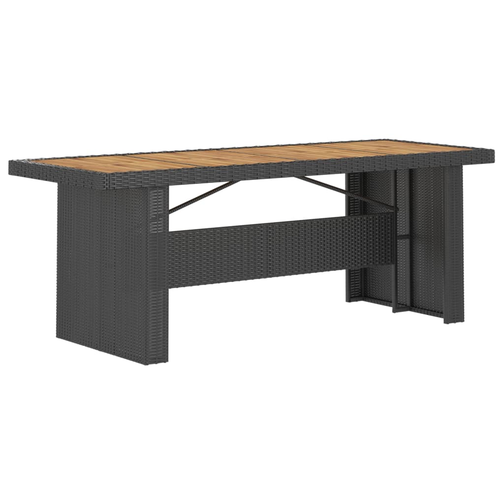 vidaXL Set comedor de jardín 9 piezas y cojines ratán sintético negro