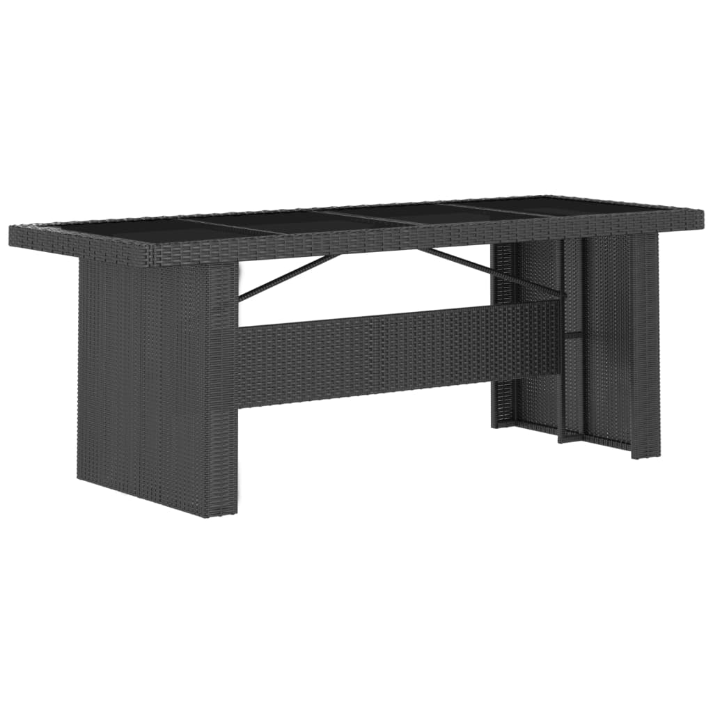 vidaXL Set comedor de jardín 9 piezas y cojines ratán sintético negro