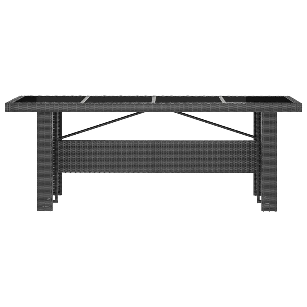 vidaXL Set comedor de jardín 9 piezas y cojines ratán sintético negro