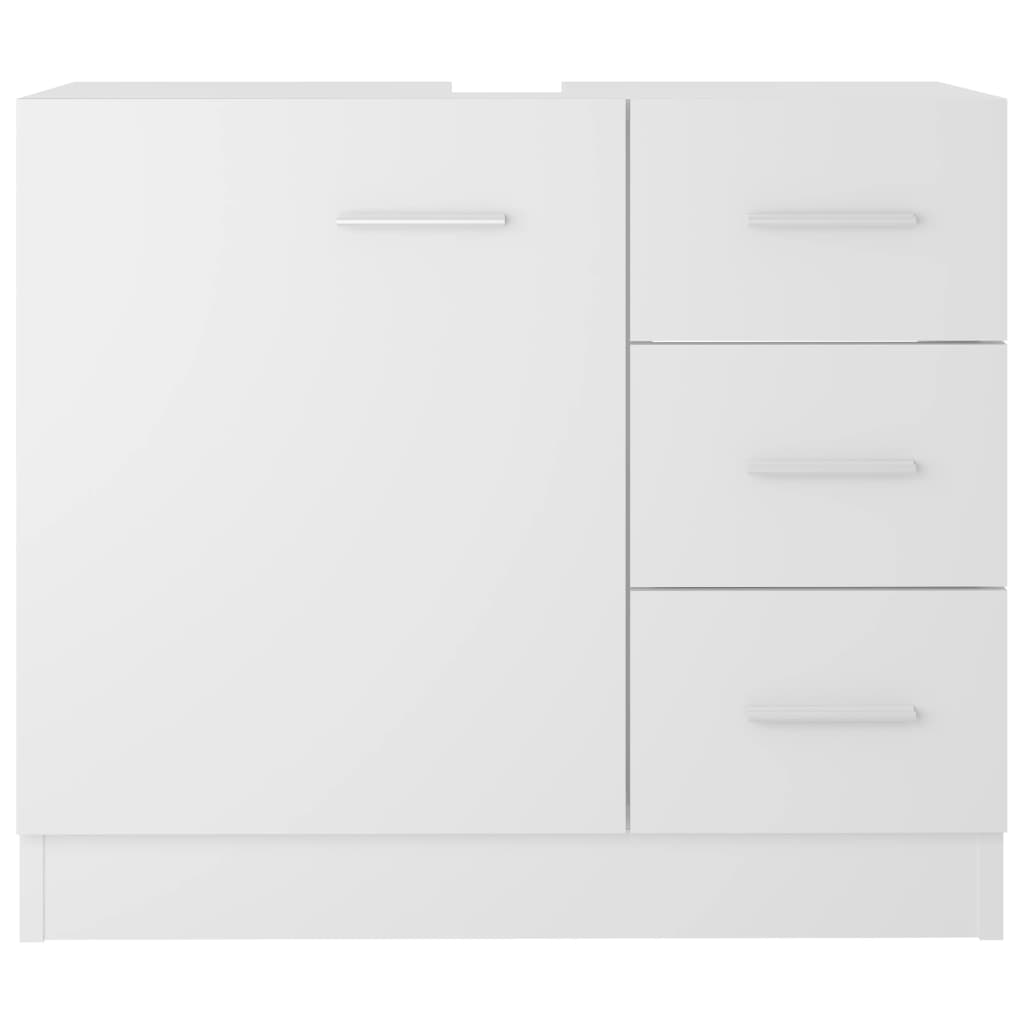 vidaXL Armario para lavabo madera contrachapada blanco 63x30x54 cm