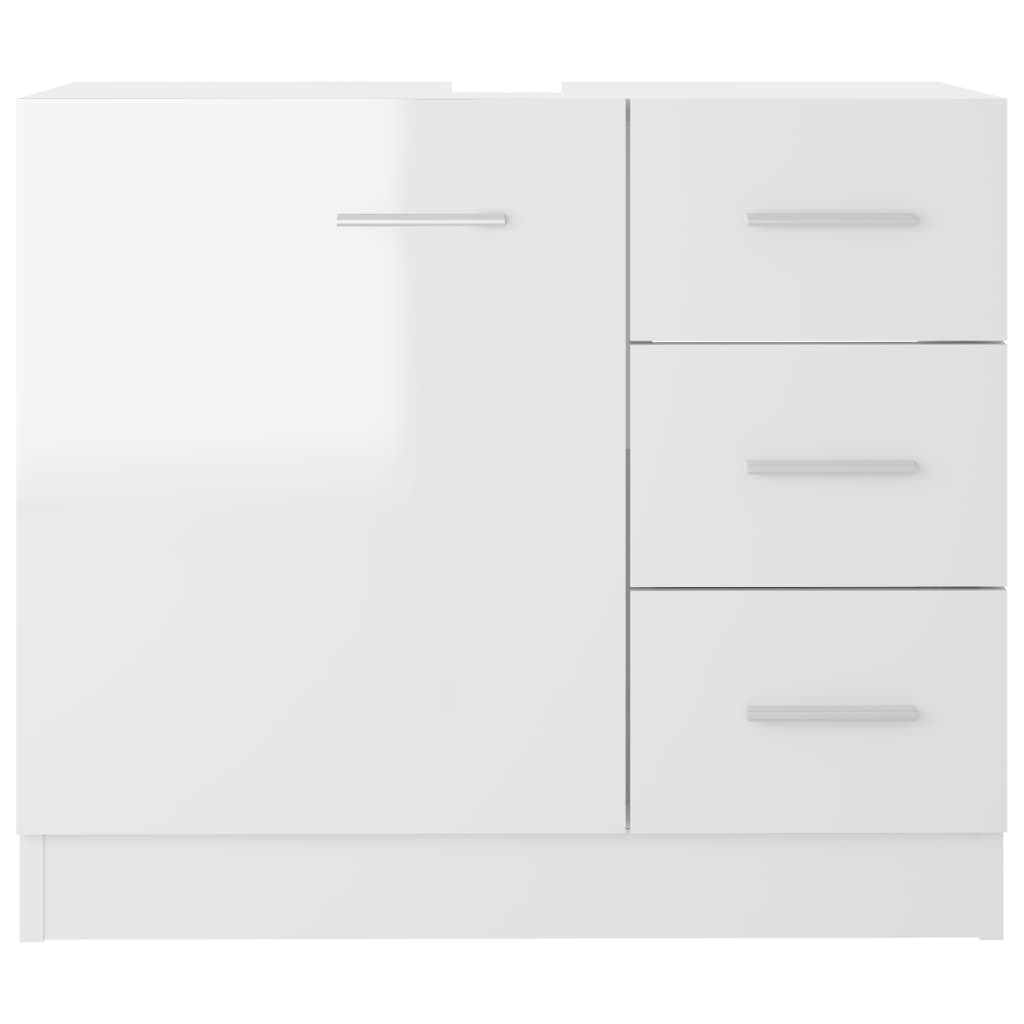 vidaXL Armario para lavabo madera contrachapada blanco 63x30x54 cm