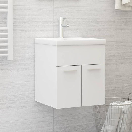 vidaXL Armario para lavabo madera contrachapada blanco 41x38,5x46 cm