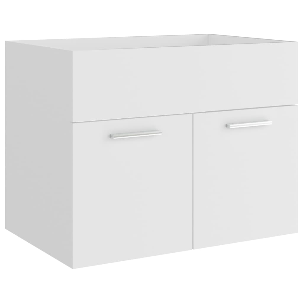 vidaXL Armario para lavabo madera contrachapada blanco 60x38,5x46 cm