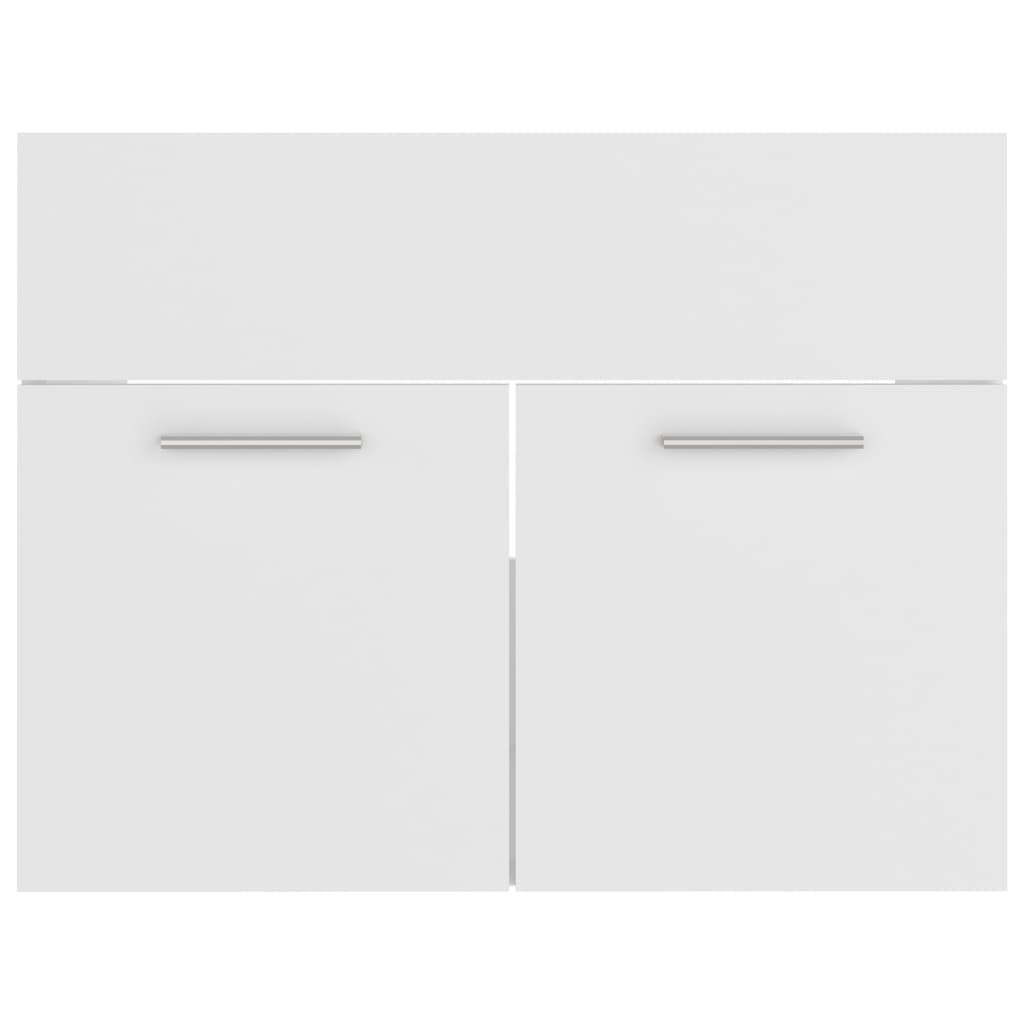 vidaXL Armario para lavabo madera contrachapada blanco 60x38,5x46 cm