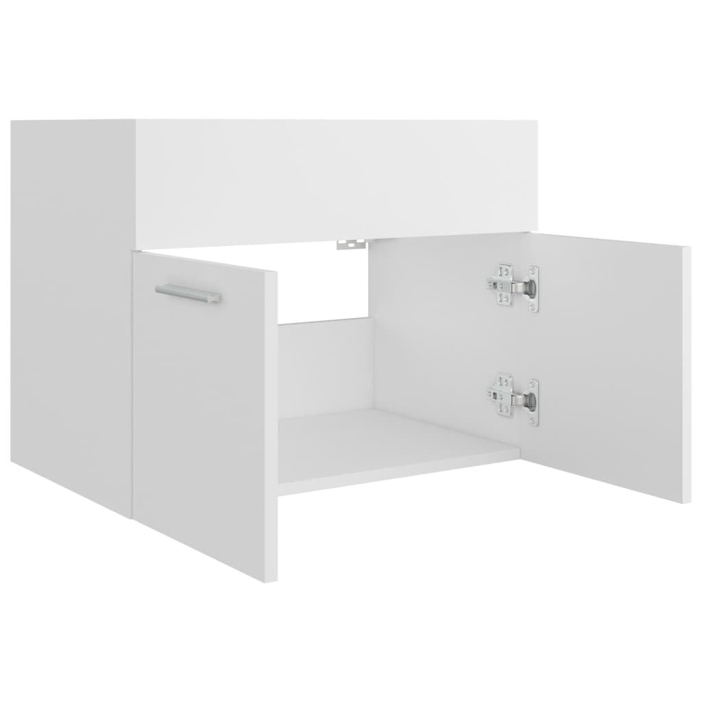 vidaXL Armario para lavabo madera contrachapada blanco 60x38,5x46 cm