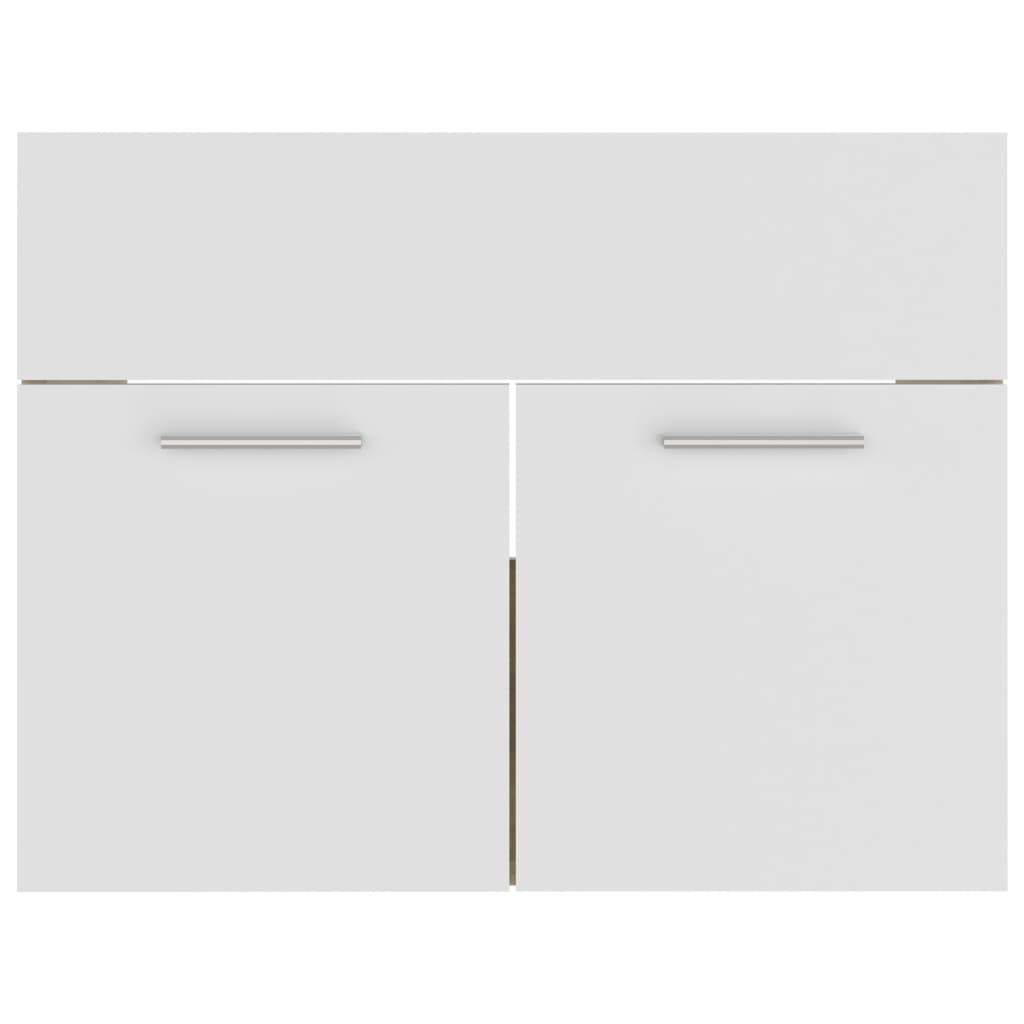 vidaXL Armario para lavabo contrachapada blanco roble 60x38,5x46 cm