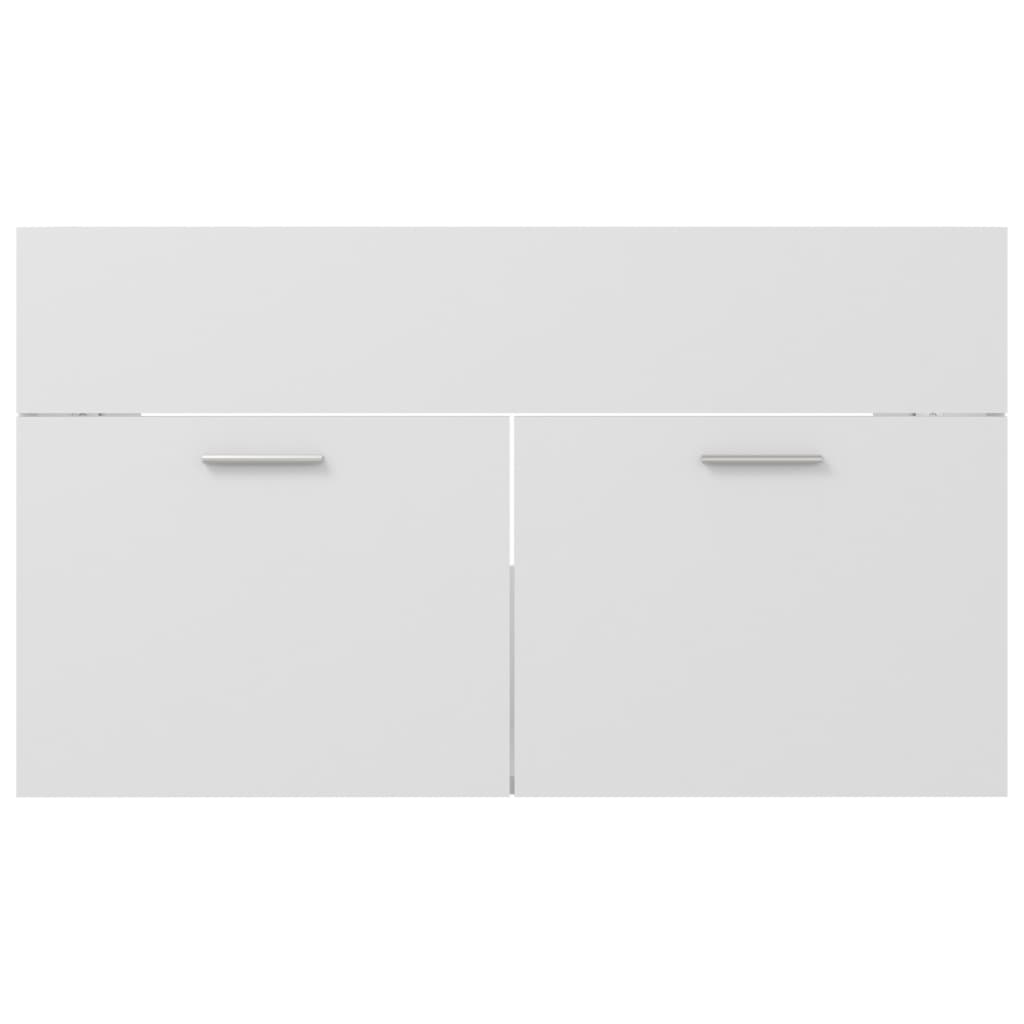 vidaXL Armario para lavabo madera contrachapada blanco 80x38,5x46 cm