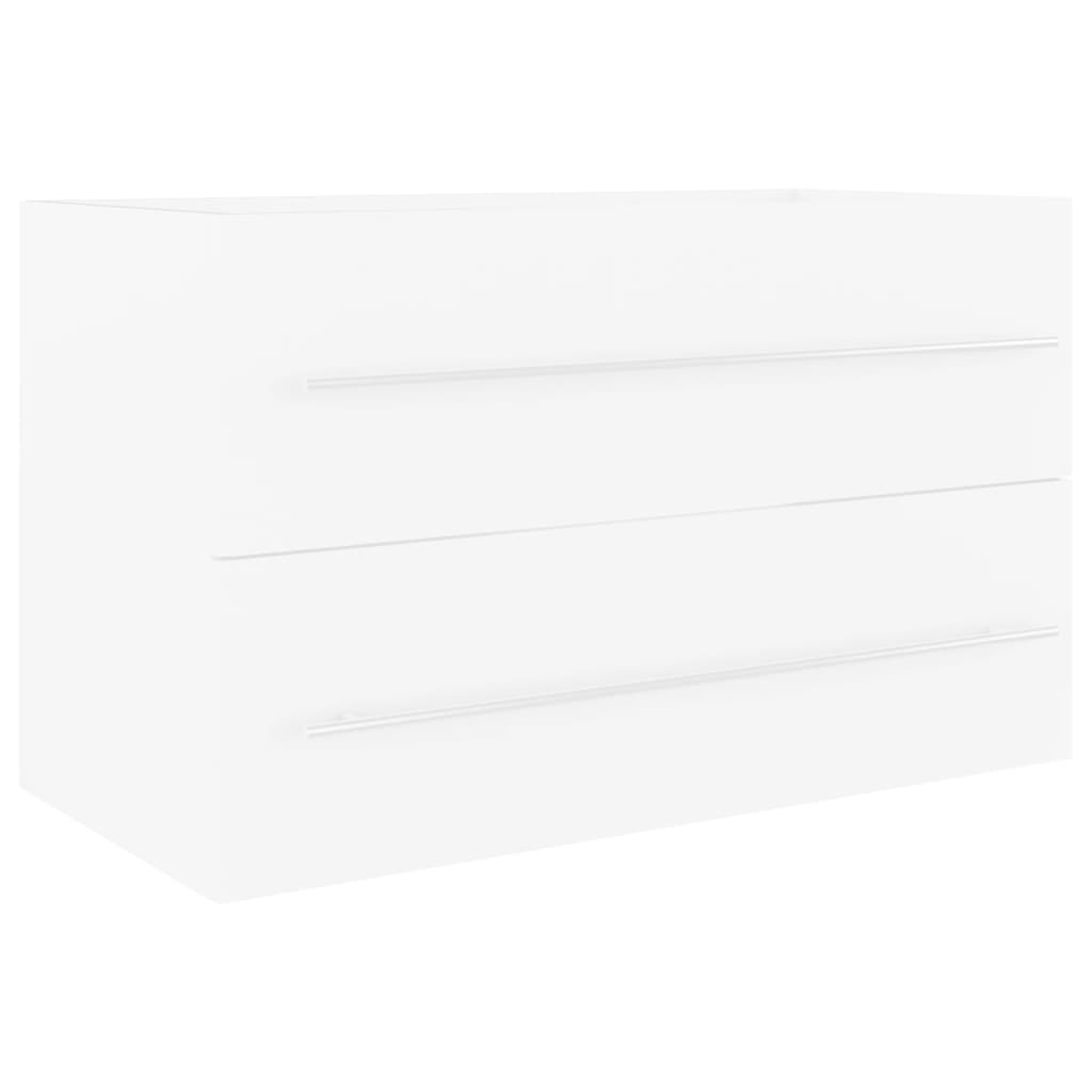 vidaXL Armario para lavabo madera contrachapada blanco 80x38,5x48 cm