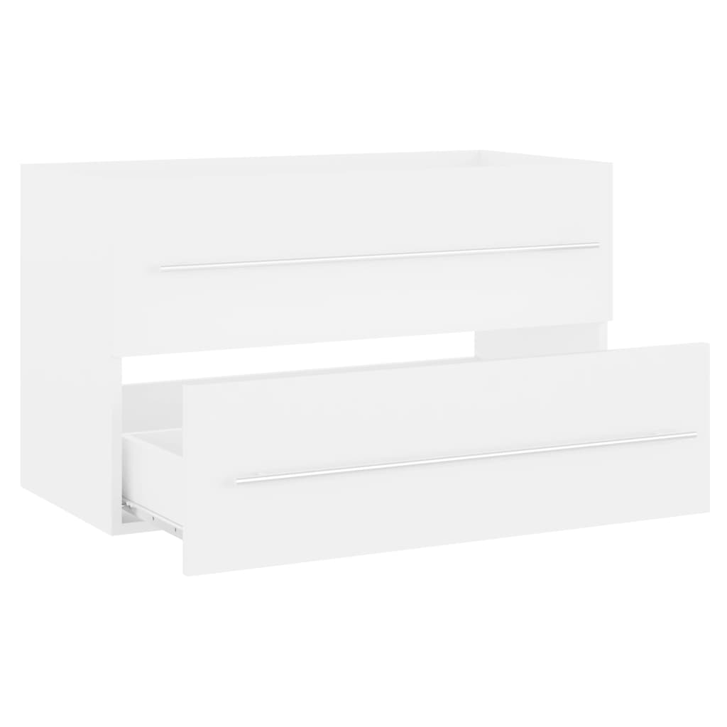 vidaXL Armario para lavabo madera contrachapada blanco 80x38,5x48 cm