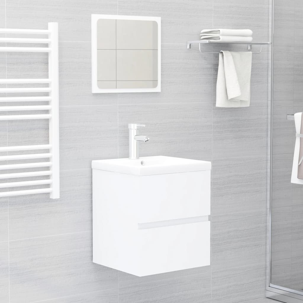 vidaXL Armario para lavabo madera contrachapada blanco 41x38,5x45 cm