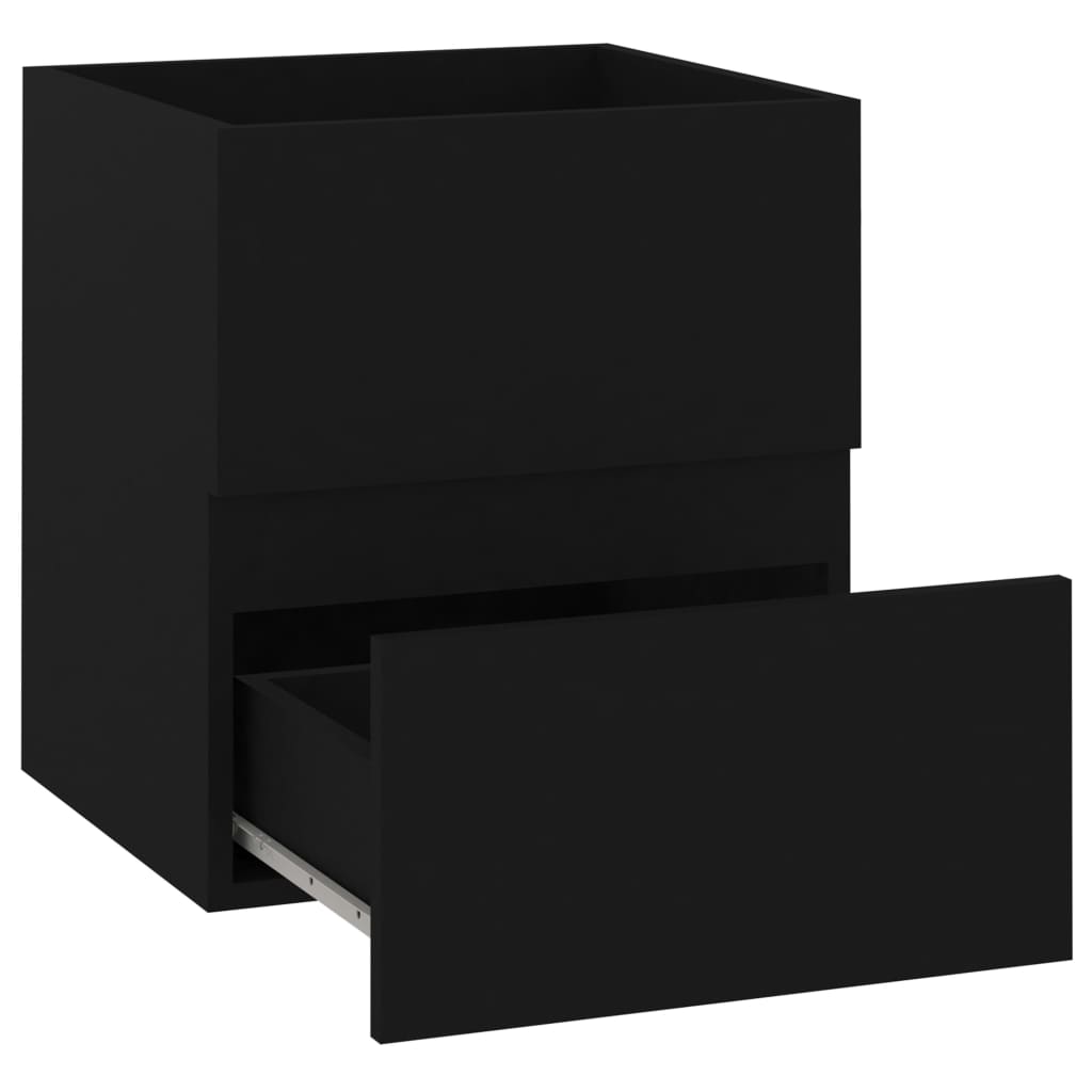 vidaXL Armario para lavabo madera de ingeniería negro 41x38,5x45 cm