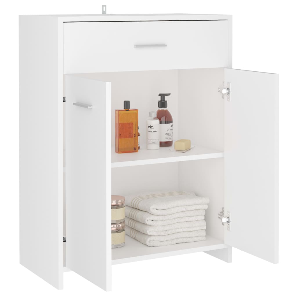 vidaXL Armario de baño madera contrachapada blanco 60x33x80 cm