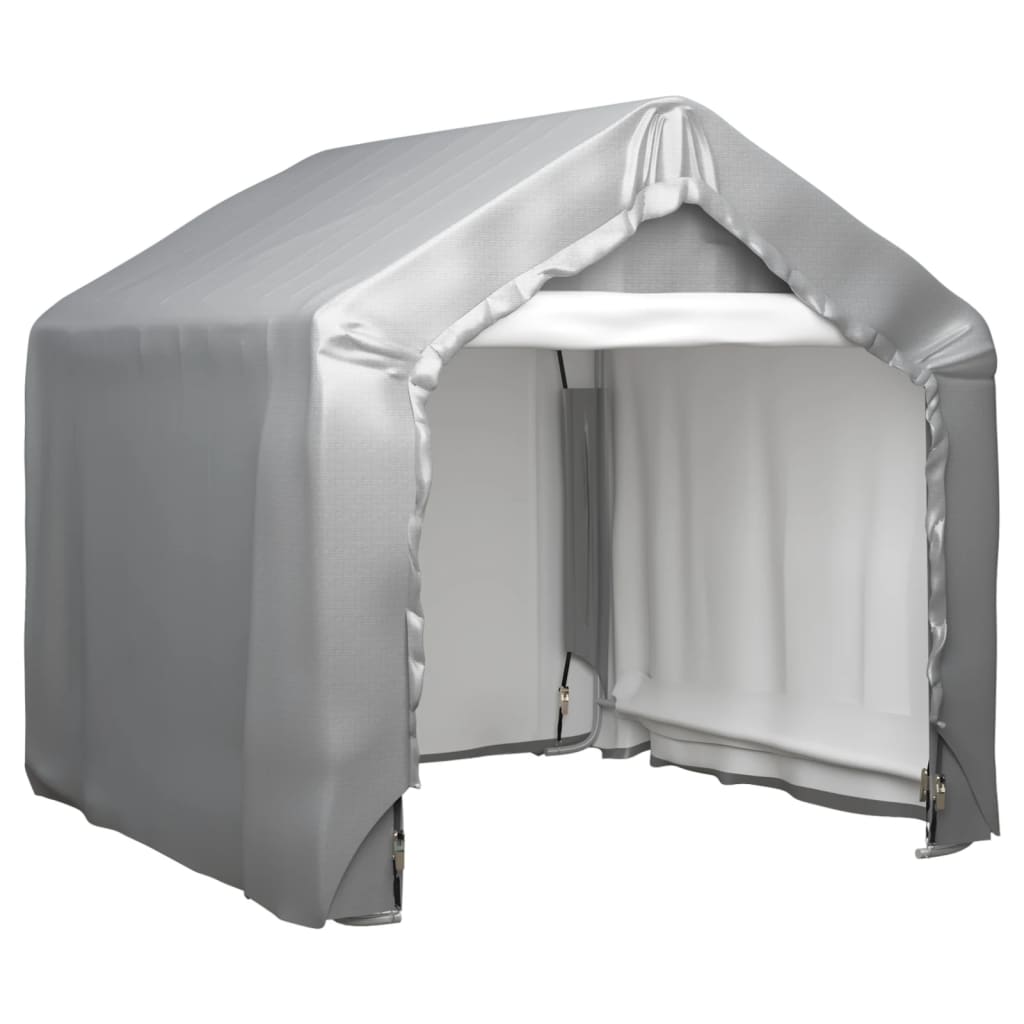 vidaXL Carpa de almacenamiento acero galvanizado gris 180x180 cm