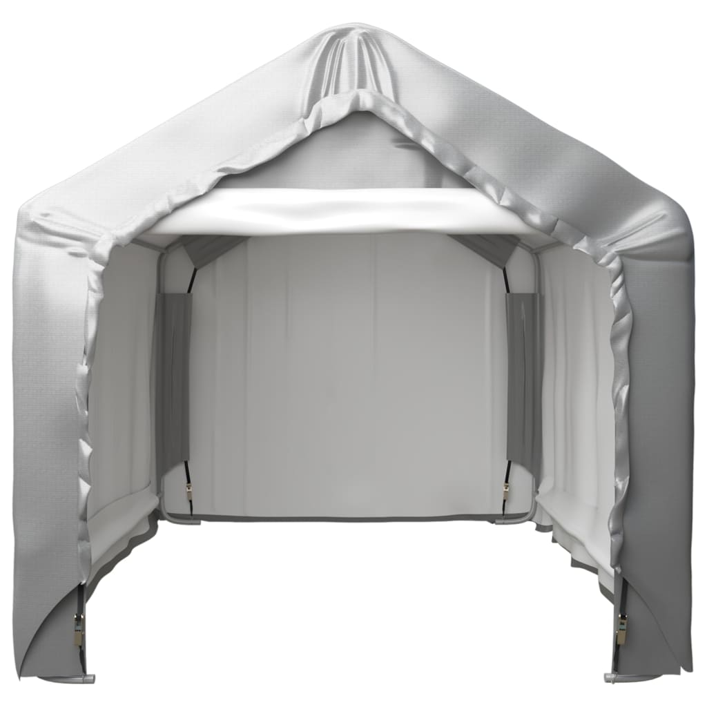 vidaXL Carpa de almacenamiento acero galvanizado gris 180x180 cm